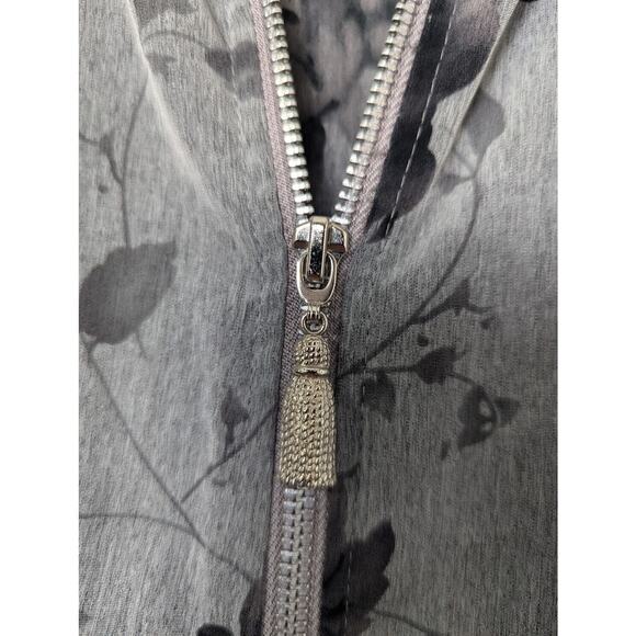 Vintage Silver Threads LTD Bomber Jacket Size XL Full Zip Floral Made USA - Picture 8 of 11